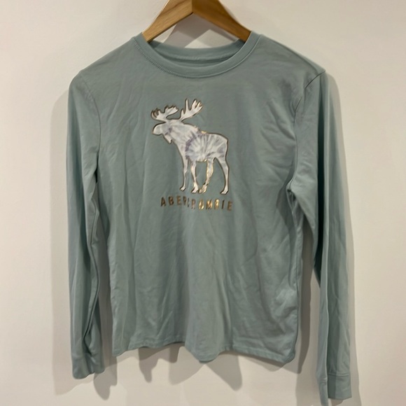 Abercrombie & Fitch Other - Abercrombie kids blue long sleeve moose T-shirt size 13/14